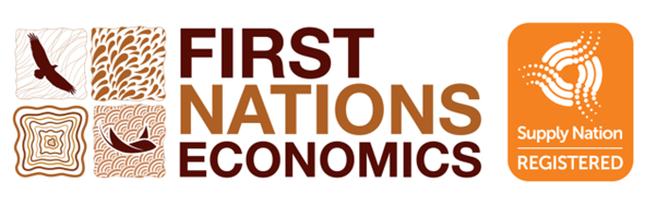 First Nations Economics Logo with Supply Nation Registered badge